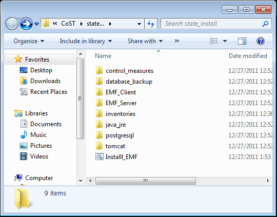 Figure 2-2: Installation Package Zip File Folder and File Structure