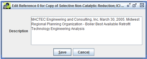 Figure 3.27: Edit Reference Record Window