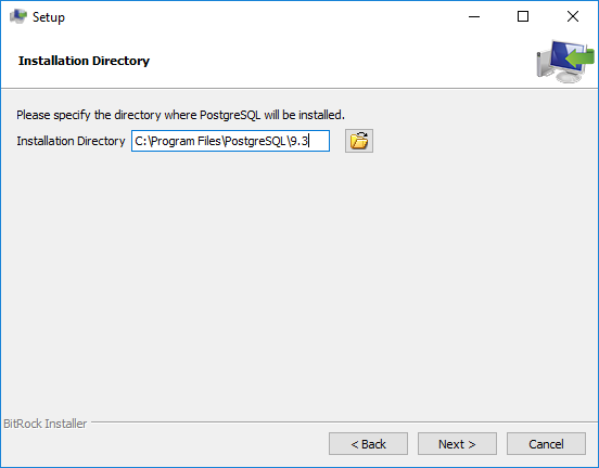 Figure 2.7: Postgres Installation Directory