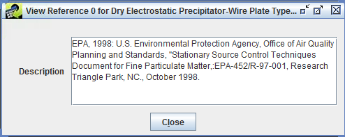 Figure 3.17: View Reference Record Window