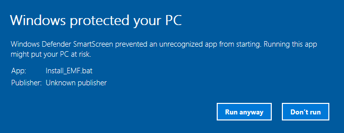 Figure 2.25: Windows Protection - More Info