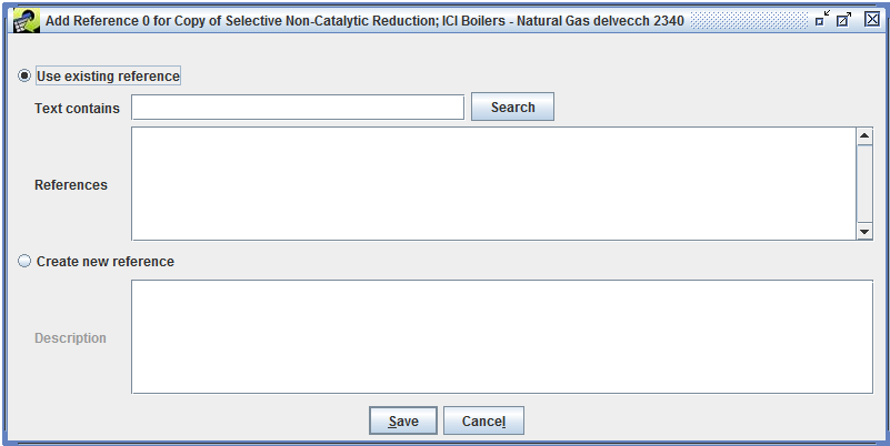Figure 3.28: Add Reference Record Window