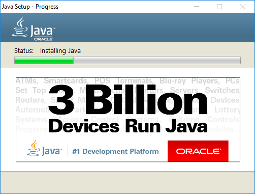 Figure 2.4: Java Setup Progress