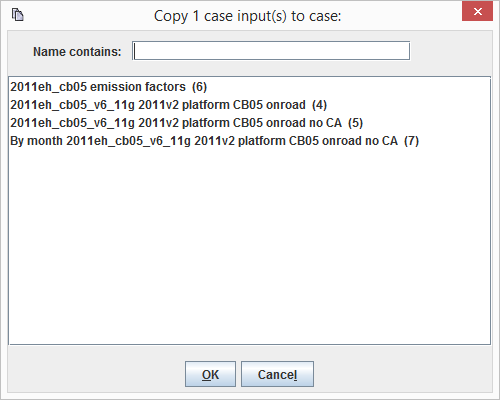 Figure 5.17: Copy Case Input