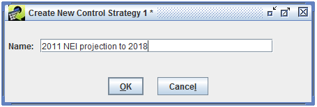 Figure 7.11: New control strategy name