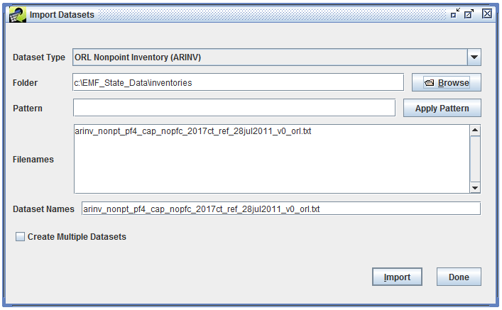 Figure 3.33: Import Dataset from Single File