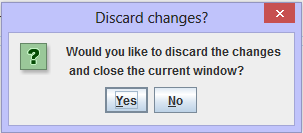 Figure 6.5: Discard changes prompt